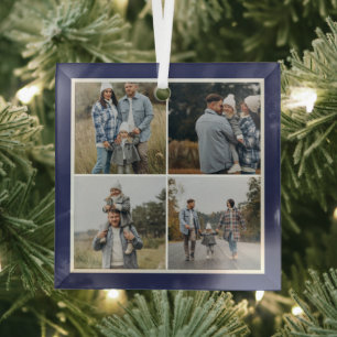 Marine Rand 4 Fotos Machen Sie Ihre Eigene Collage Ornament Aus Glas