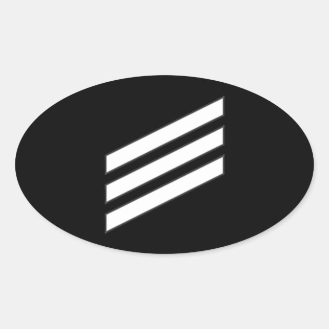 Marine Rank E-3 Seaman Ovaler Aufkleber (Vorderseite)