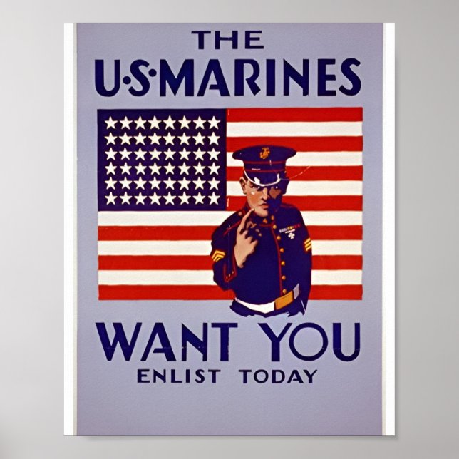 Marine Recruruiting Navy Poster (Vorne)