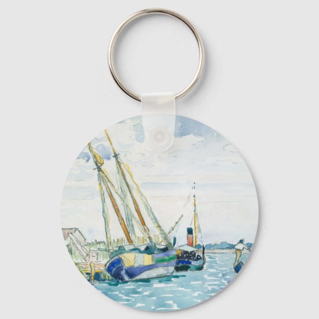 Marine Scene Boote nahe Venedig Schlüsselanhänger (Vorderseite)