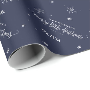 Marine-Schneeflocke-Weihnachten Geschenkpapier