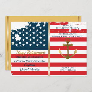 Marine-Seemann-Militärruhestands-Party Einladung