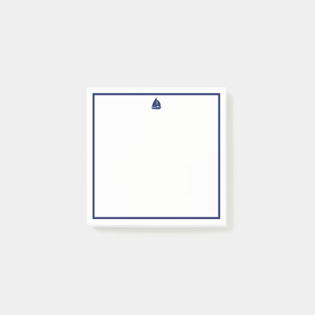 Marine-Segelboot Post-it Klebezettel (Vorderseite)