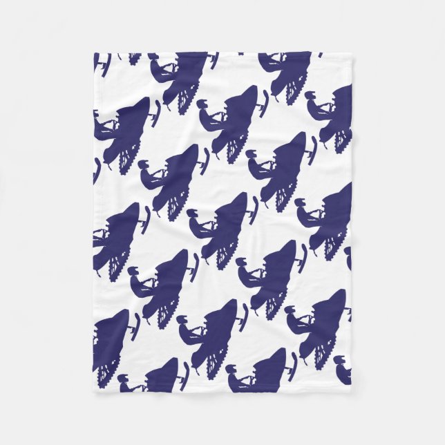 Marine-Snowmobiler Fleecedecke (Vorderseite)