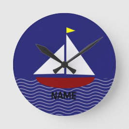 Marine-Stil Runde Wanduhr