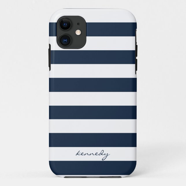 Marine Stripes Muster personalisierten iPhone 5s Case-Mate iPhone Hülle (Rückseite)