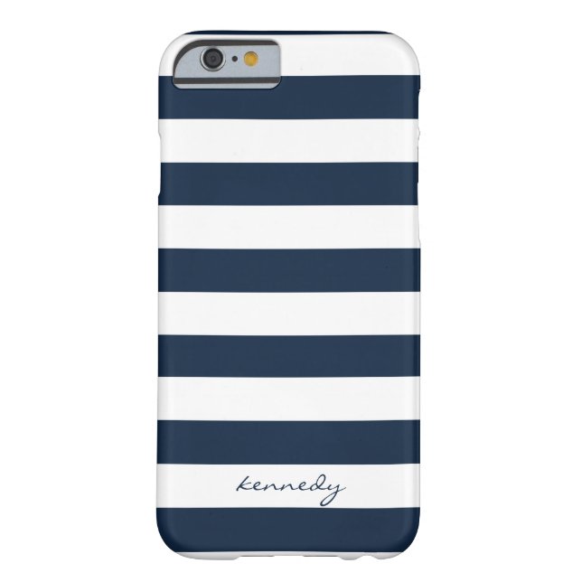 Marine Stripes Muster personalisierten iPhone 6 Case-Mate iPhone Hülle (Rückseite)
