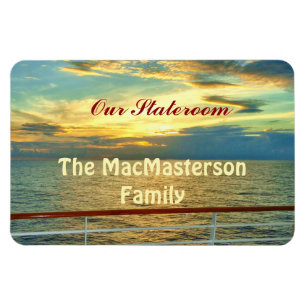 Marine Sunrise Stateroom Door Marker Magnet