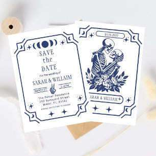 Marine Tarot Goth Save-the-Date Hochzeits Einladun Einladung