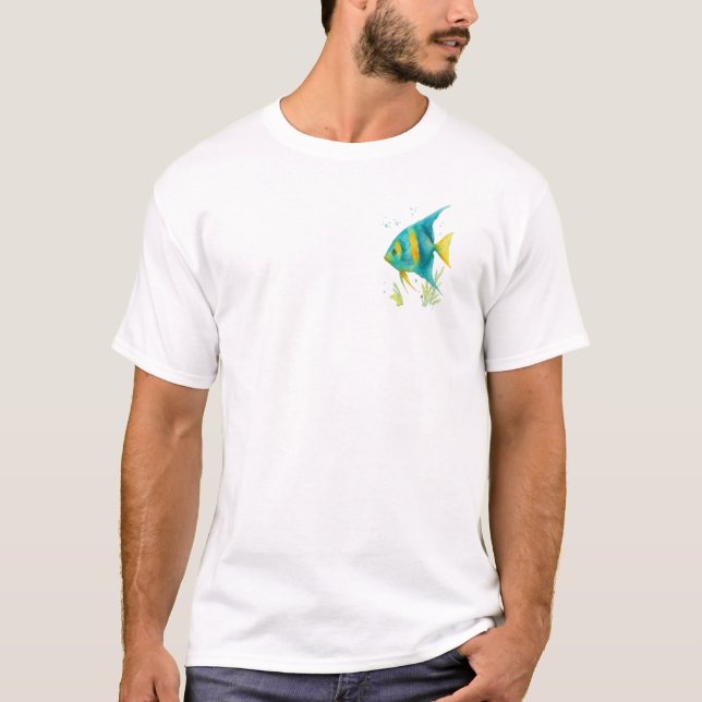 Marine Themed tshirt - Angel Fish (Vorderseite)