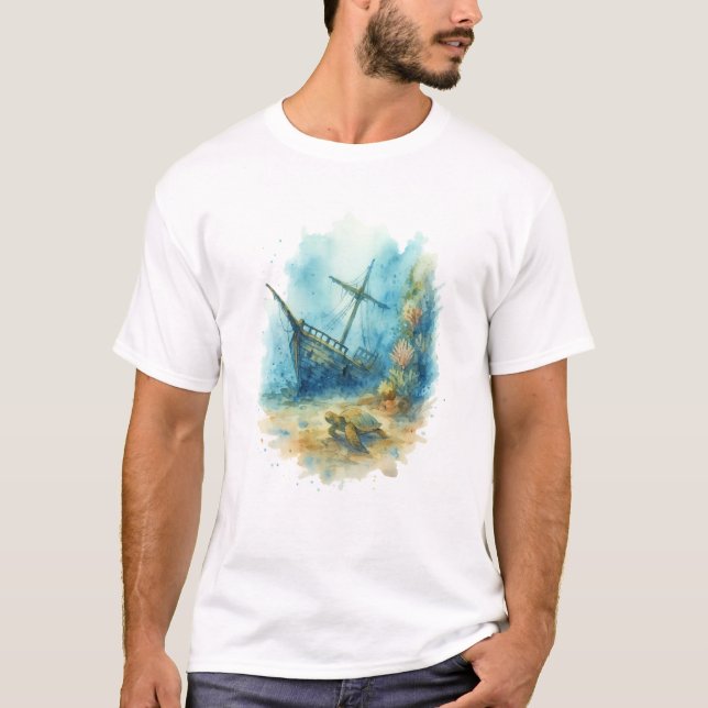 Marine themed tshirt - Shipwreck (Vorderseite)