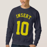 Marine u. gelber Sport-Jersey-Entwurf der Sweatshirt<br><div class="desc">Marine u. gelber Sport-Jersey-Entwurf der Erwachsen-| • Das Jersey-Sweatshirt der Männer</div>