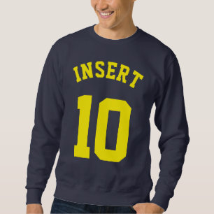 Marine u. gelber Sport-Jersey-Entwurf der Sweatshirt