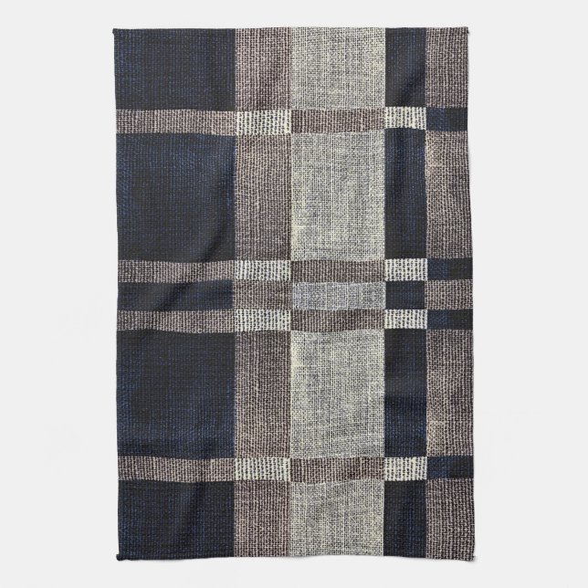 Marine u. graue geschirrtuch (Vertikal)