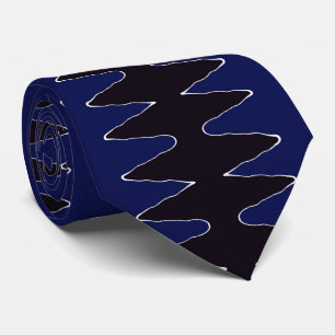 Marine und Black Zigzag Krawatte