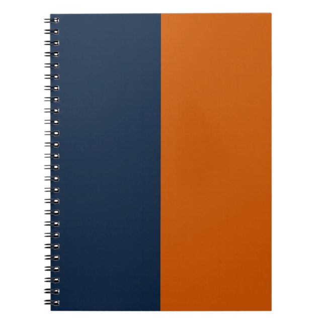 Marine und Burnt Orange CUSTOM Notizblock (Vorderseite)