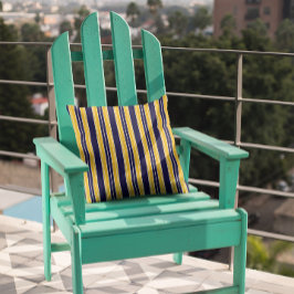 Marine und Gelbe Streifen Kissen