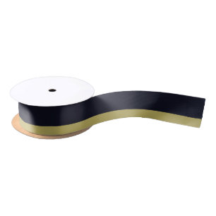 Marine und Gold 1,5" weit Satin-Band, 2 Yard-Spule Satinband