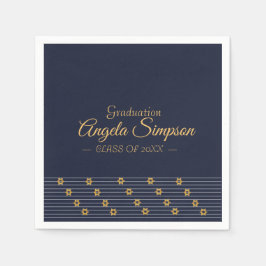 Marine und Golden Star der David Graduation Party Serviette