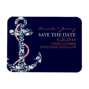 Marine und Korallenriff Save the Date Magnet
