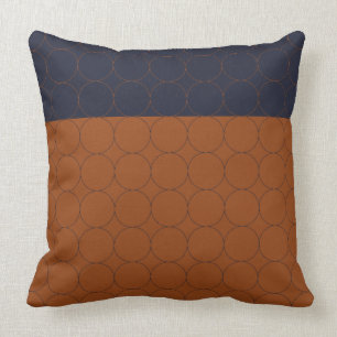 Marine und Rost kreist I ein Kissen