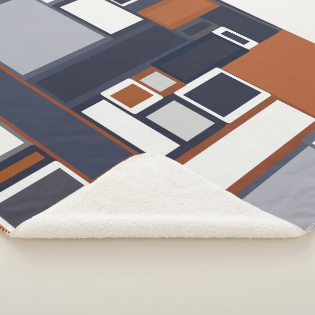 Marine-und Rost-Mitte- des Jahrhundertsmodernes Sherpadecke (3/4)