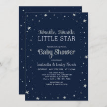 Marine und Silber | Twinkle Little Star Baby Dusch