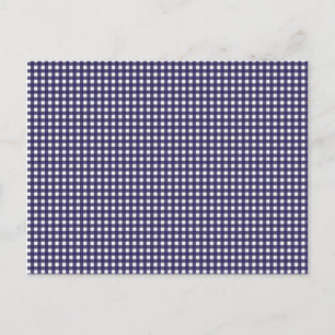 Marine und White Gingham Postkarte