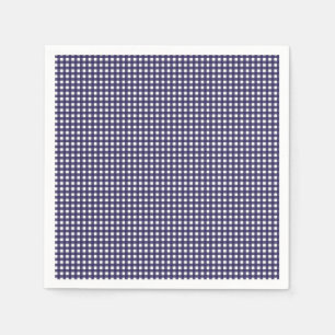 Marine und White Gingham Serviette
