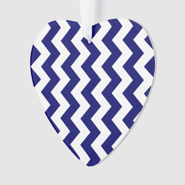 Marine und White Zigzag Ornament (Vorderseite)
