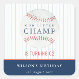 Marine unser kleines Champ Baseball jedes Alter Ge Quadratischer Aufkleber
