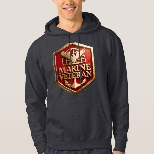 Marine Veteran Hoodie (Vorderseite)