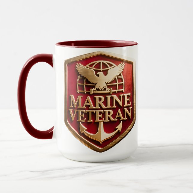 Marine Veteran Mug Tasse (Links)