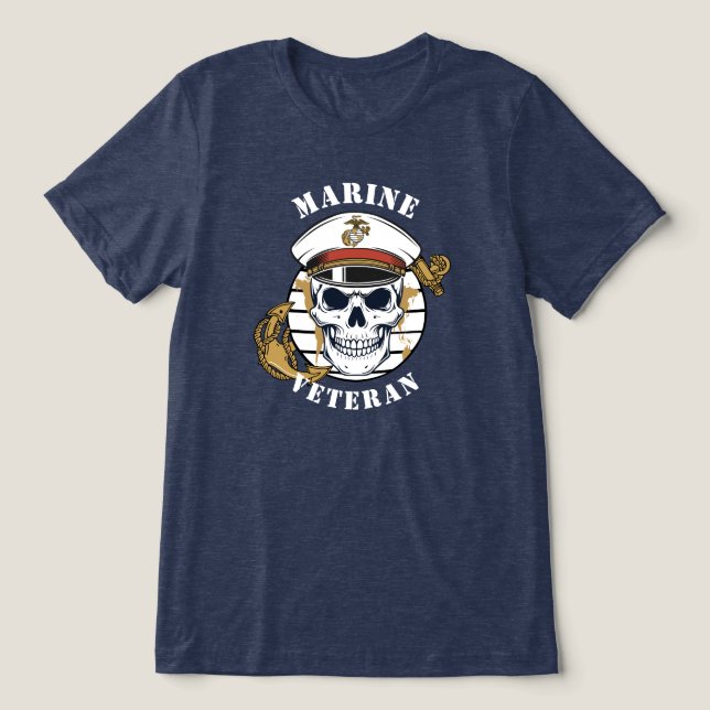 Marine Veteran Tri-Blend Shirt (Design Vorderseite)