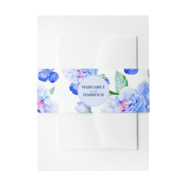 Marine-Vintage botanische mit Blumenhochzeit Einladungsbanderole