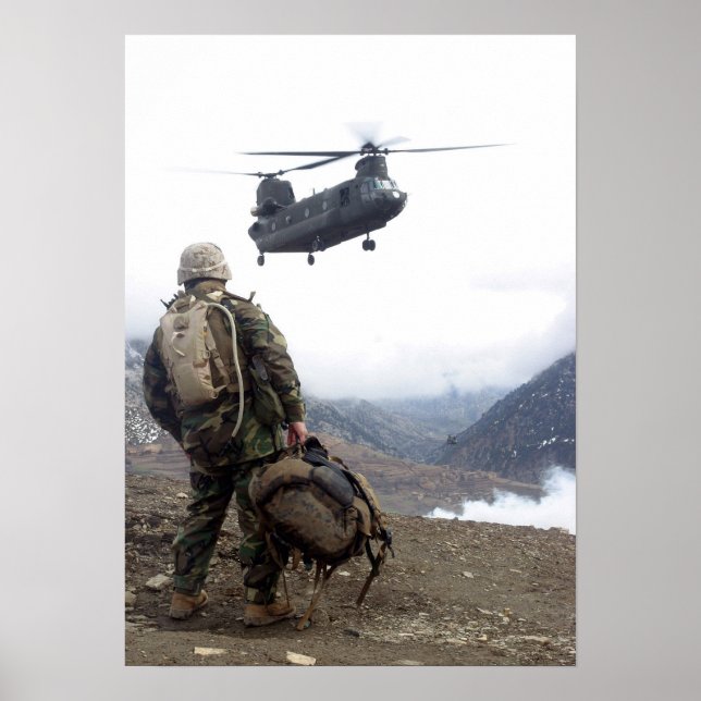 Marine Waits für CH-47 Chinook Hubschrauber Poster (Vorne)
