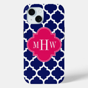 Marine Weiß Marokkanisch #5 Himbeere 3 Anfangsmono Case-Mate iPhone Hülle
