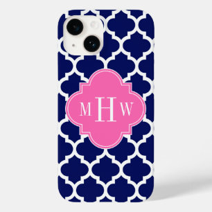 Marine Weiß Marokkanisch #5 Hot Pink 3 Anfangsmono Case-Mate iPhone Hülle