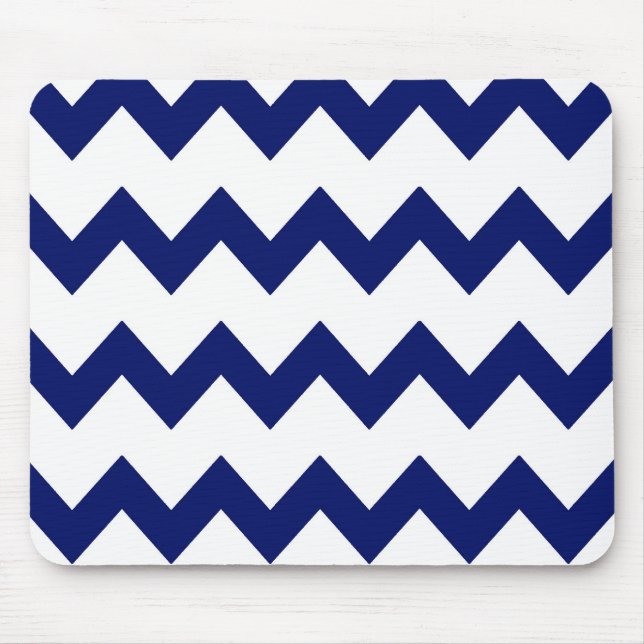 Marine-weiße Sparren Mousepad (Vorne)