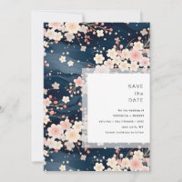 Marine Wellen Kirschblüten Moderne Hochzeit