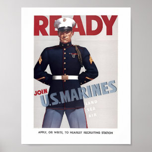 Marine-Werbeplakat der USA Poster