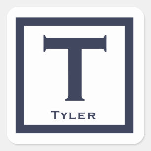 Marineanfänger Name Kids Boy Party Zurück zur Schu Quadratischer Aufkleber