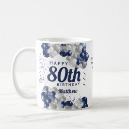 Marineballons des 80. Geburtstags Kaffeetasse