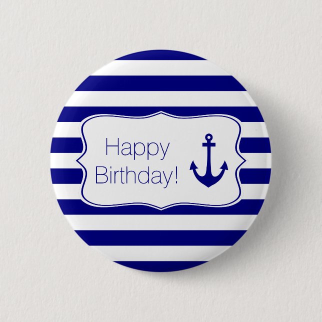 Marinebänder und nautische Ankerpartei Button (Vorderseite)