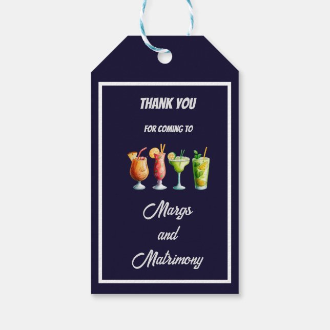 Marinebargs & Matrimony Bachelorette Vielen Dank Geschenkanhänger (Rückseite)