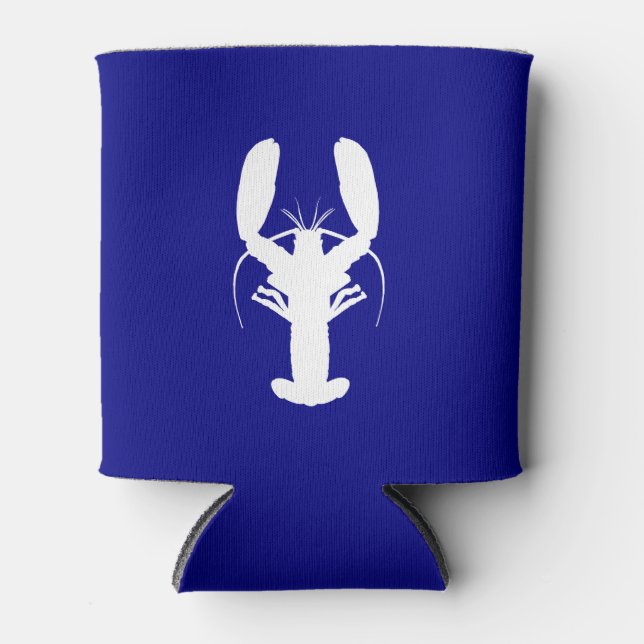 Marineblaster in blau und weiß an der Küste Dosenkühler (Vorderseite)