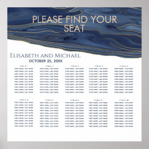 Marineblau agiert schlicht romantisch elegant poster