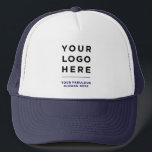 Marineblau | Benutzerdefiniertes Logo und Text mit Truckerkappe<br><div class="desc">Business-Logo gedruckt Optionale Text Promotional Navy Blue Baseball & Trucker Hat Express Ihren einzigartigen Firmenstil mit unserem anpassbaren Logo und Text-Markenhats - keine Mindestbestellung erforderlich. Egal ob Sie lebhafte Farben oder klassische Farbtöne bevorzugen, wir bieten Ihnen eine breite Palette an Farbvarianten, die optimal auf Ihre Corporate Ästhetik abgestimmt sind. Mit...</div>