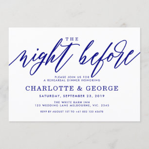 Marineblau die Nacht vor Einladung