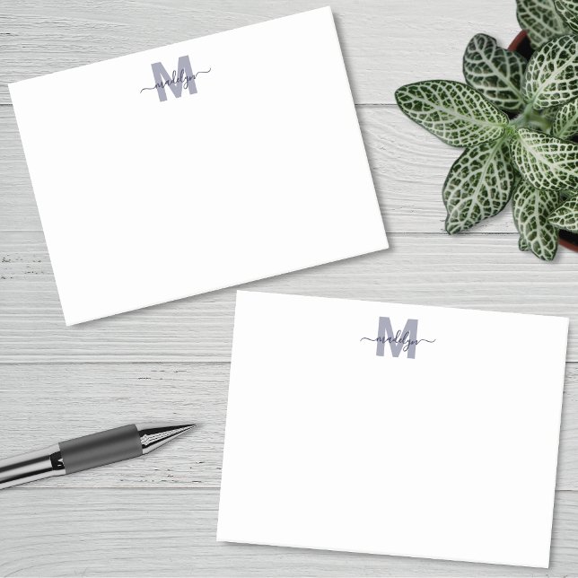 Marineblau einfaches minimalistisches Namensmonogr Post-it Klebezettel (Navy Blue Simple Minimalist Name Monogram Post-it Notes)